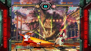 Guilty Gear XX Accent Core Plus (USA) (v1.01) (Update) screen shot game playing